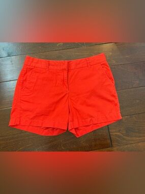 J. Crew Red Cotton Chino Shorts